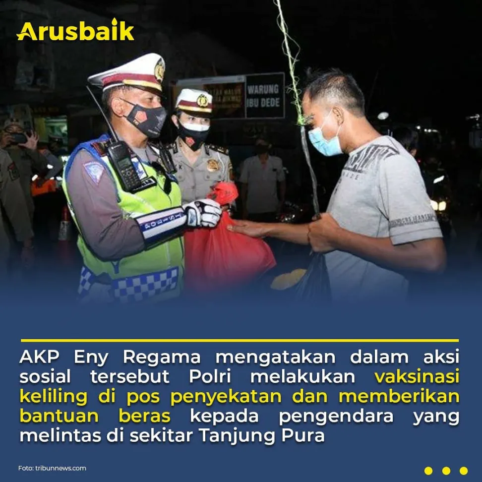 Mantap! Polri Berikan Vaksinasi & Bantuan di Pos Penyekatan