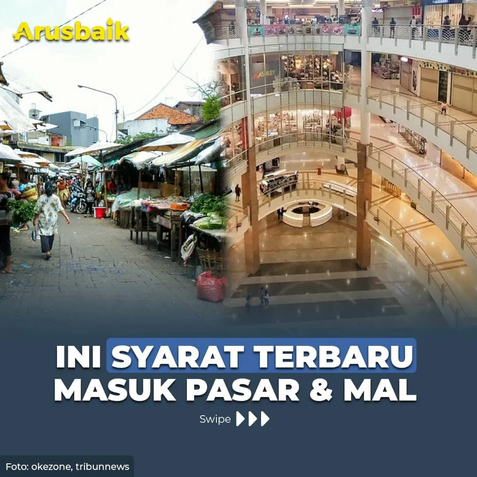 Ini Syarat Terbaru Masuk Pasar & Mal