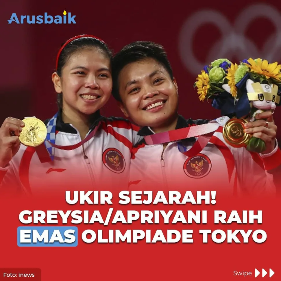 Ukir Sejarah! Greysia/Apriyani Raih Emas Olimpiade Tokyo