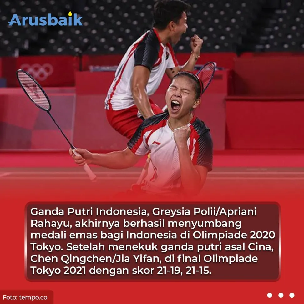 Ukir Sejarah! Greysia/Apriyani Raih Emas Olimpiade Tokyo