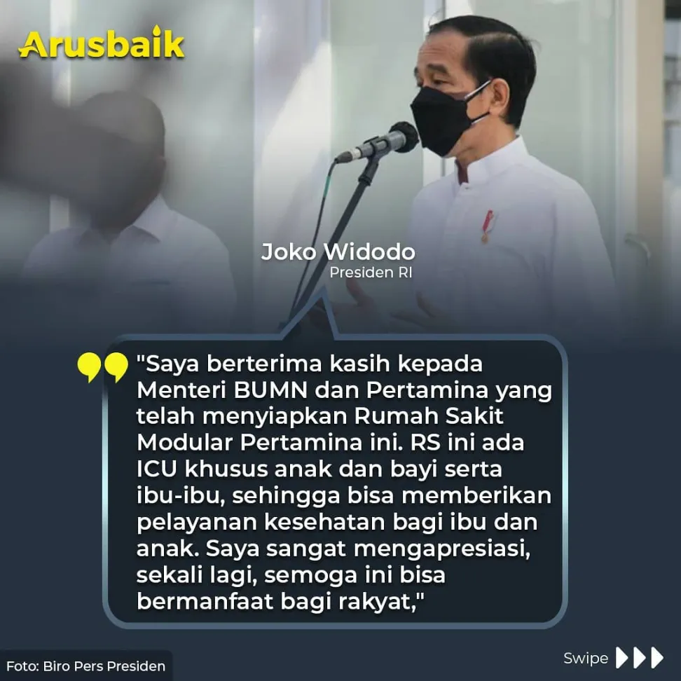 Ada ICU Anak & Ibu, RS Modular Pertamina Diresmikan Presiden