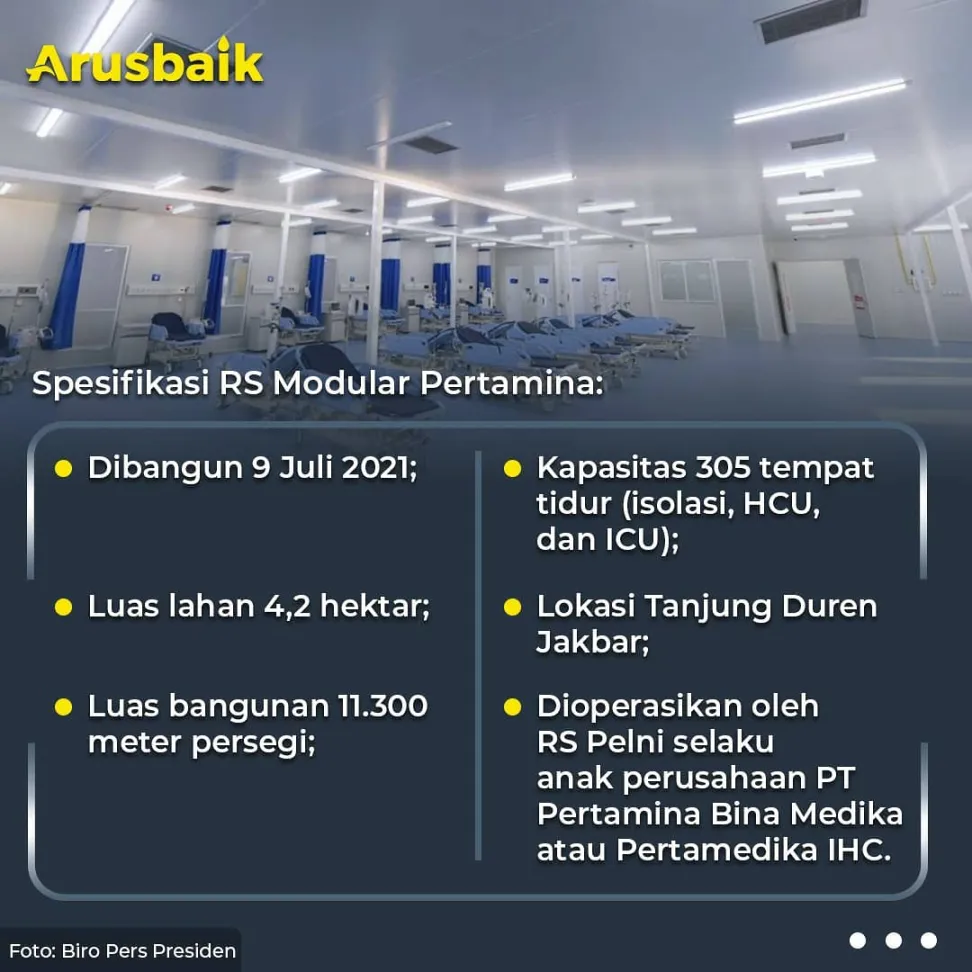 Ada ICU Anak & Ibu, RS Modular Pertamina Diresmikan Presiden