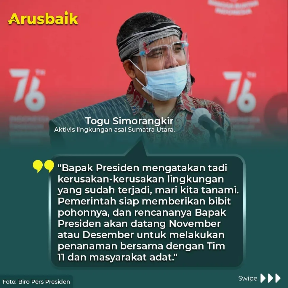Presiden Terima Aktivis Yang Jalan Kaki Dari Danau Toba
