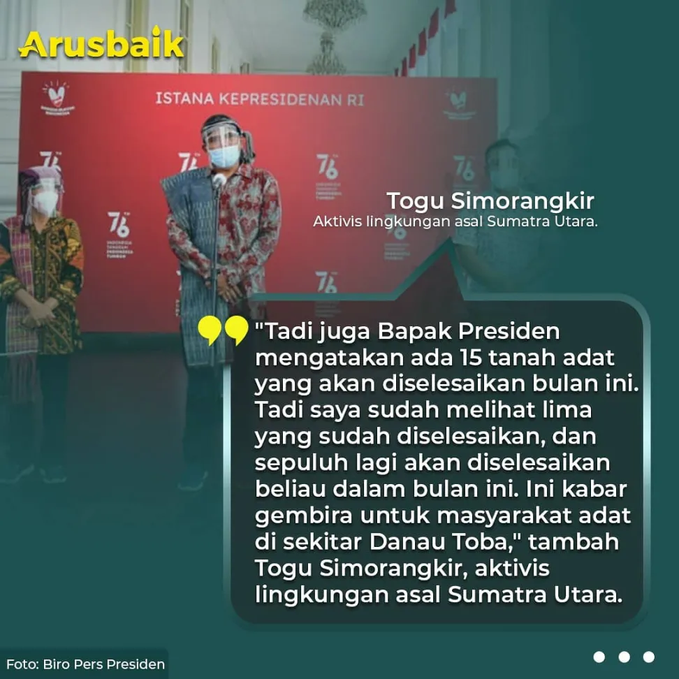 Presiden Terima Aktivis Yang Jalan Kaki Dari Danau Toba