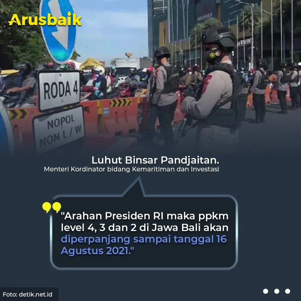 Tunjukkan Penurunan PPKM Dilanjutan