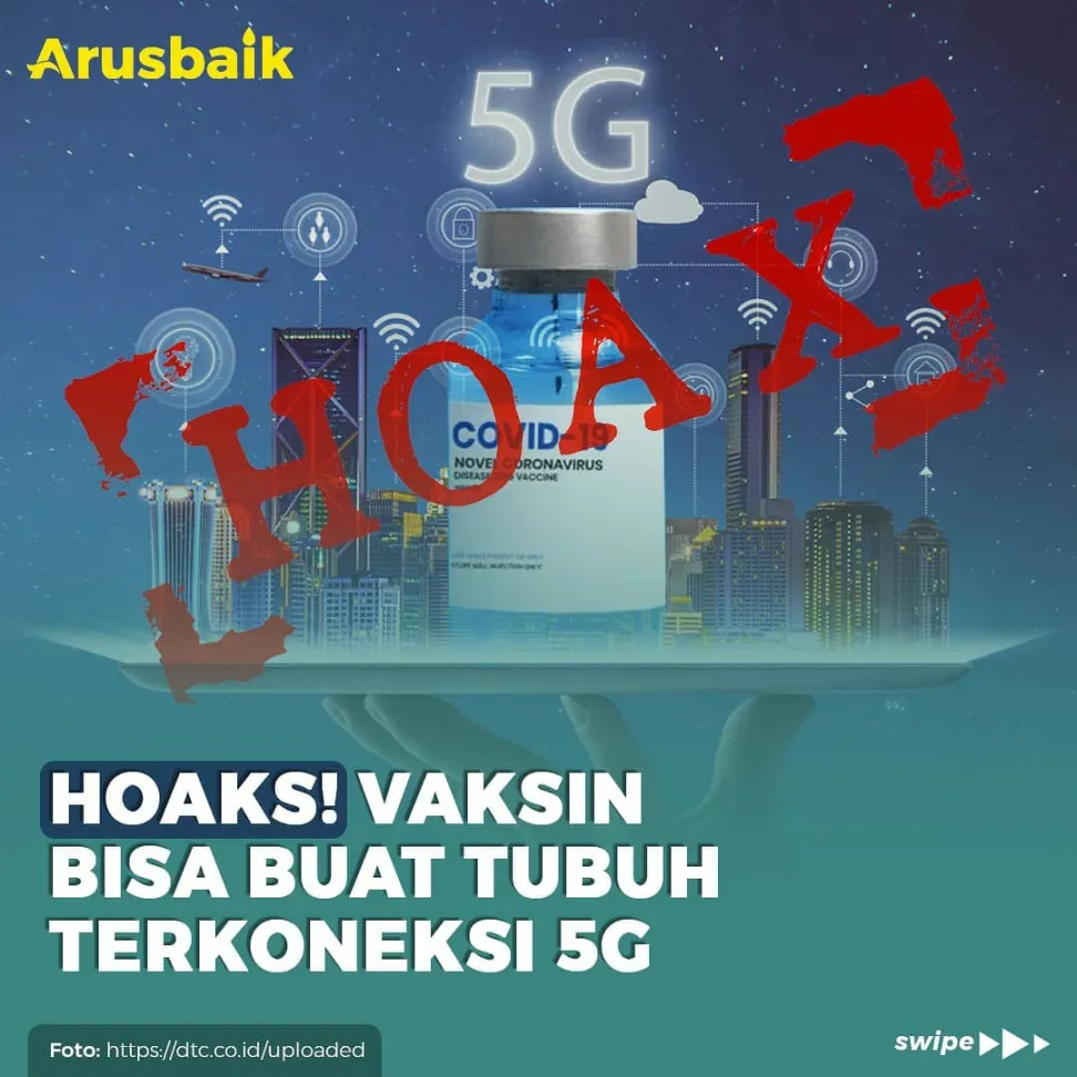 Hoaks! Vaksin Bisa Buat Tubuh Terkoneksi 5G