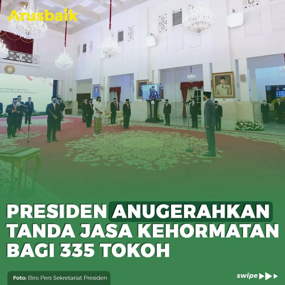 Presiden Anugerahkan Tanda Jasa Kehormatan Bagi 335 Tokoh