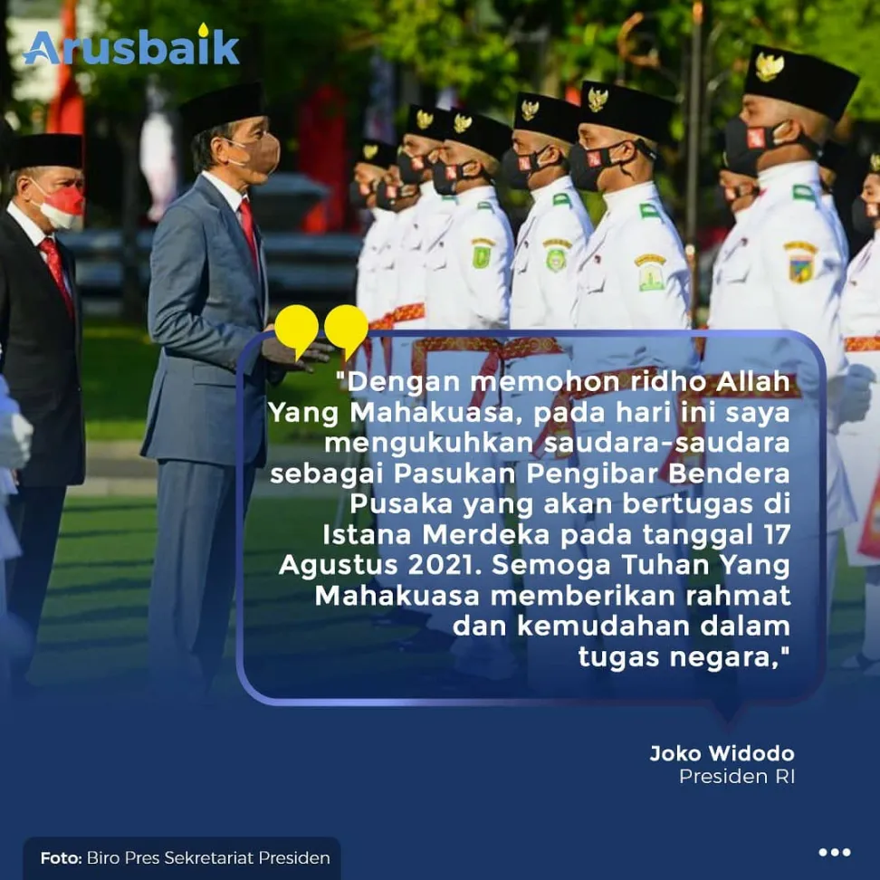 Presiden Jokowi Kukuhkan Paskibraka Nasional 2021