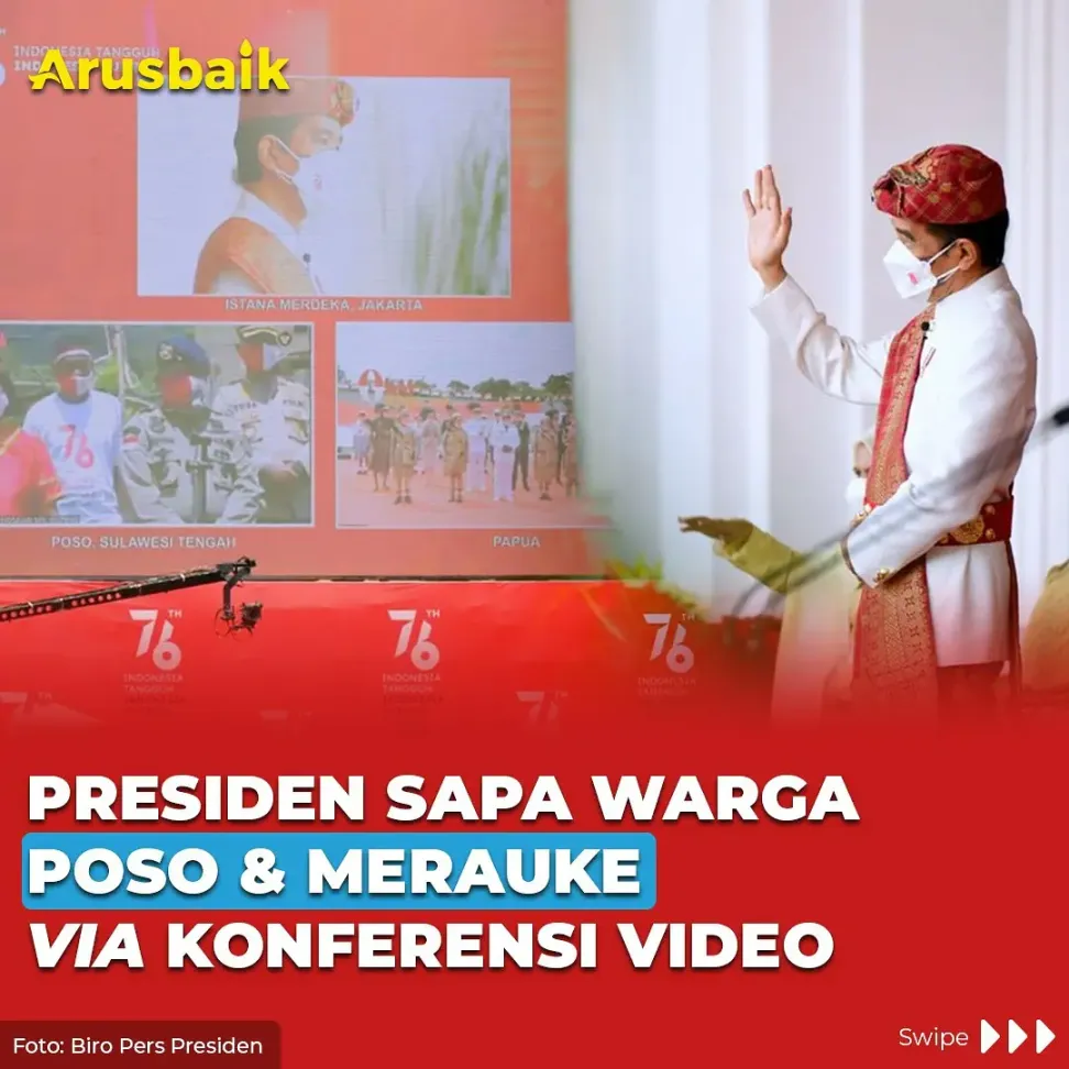 Presiden Sapa Warga Poso & Merauke Via Konferensi Video