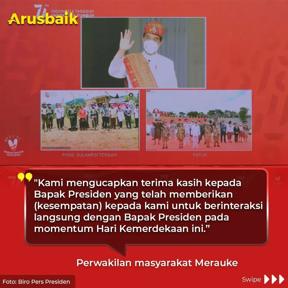 Presiden Sapa Warga Poso & Merauke Via Konferensi Video