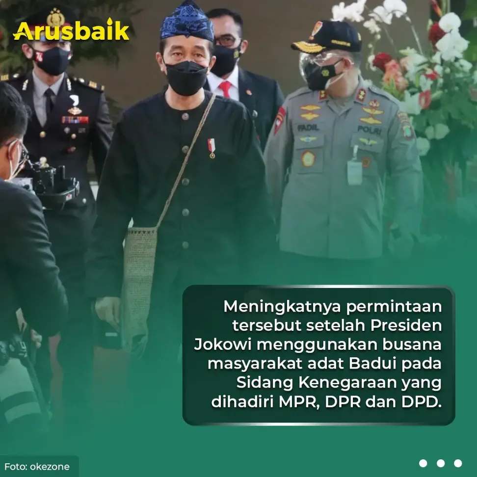 Usai Dipakai Presiden, UMKM Baju Adat Badui Kebanjiran Order
