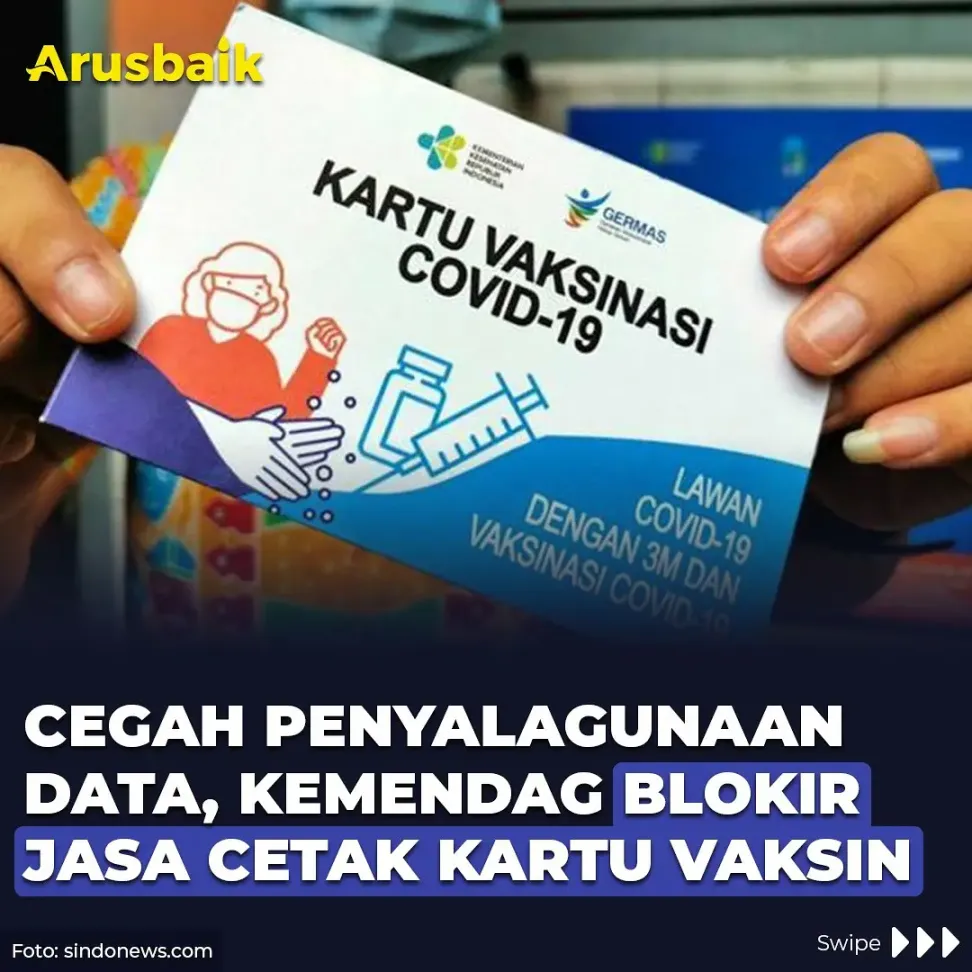 Cegah Penyalahgunaan Data, Kemendag Blokir Jasa Cetak Kartu Vaksin