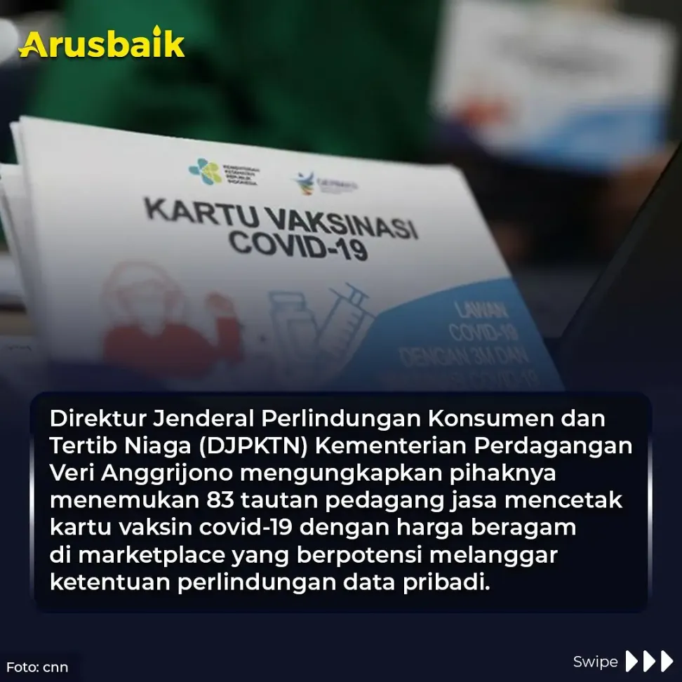 Cegah Penyalahgunaan Data, Kemendag Blokir Jasa Cetak Kartu Vaksin