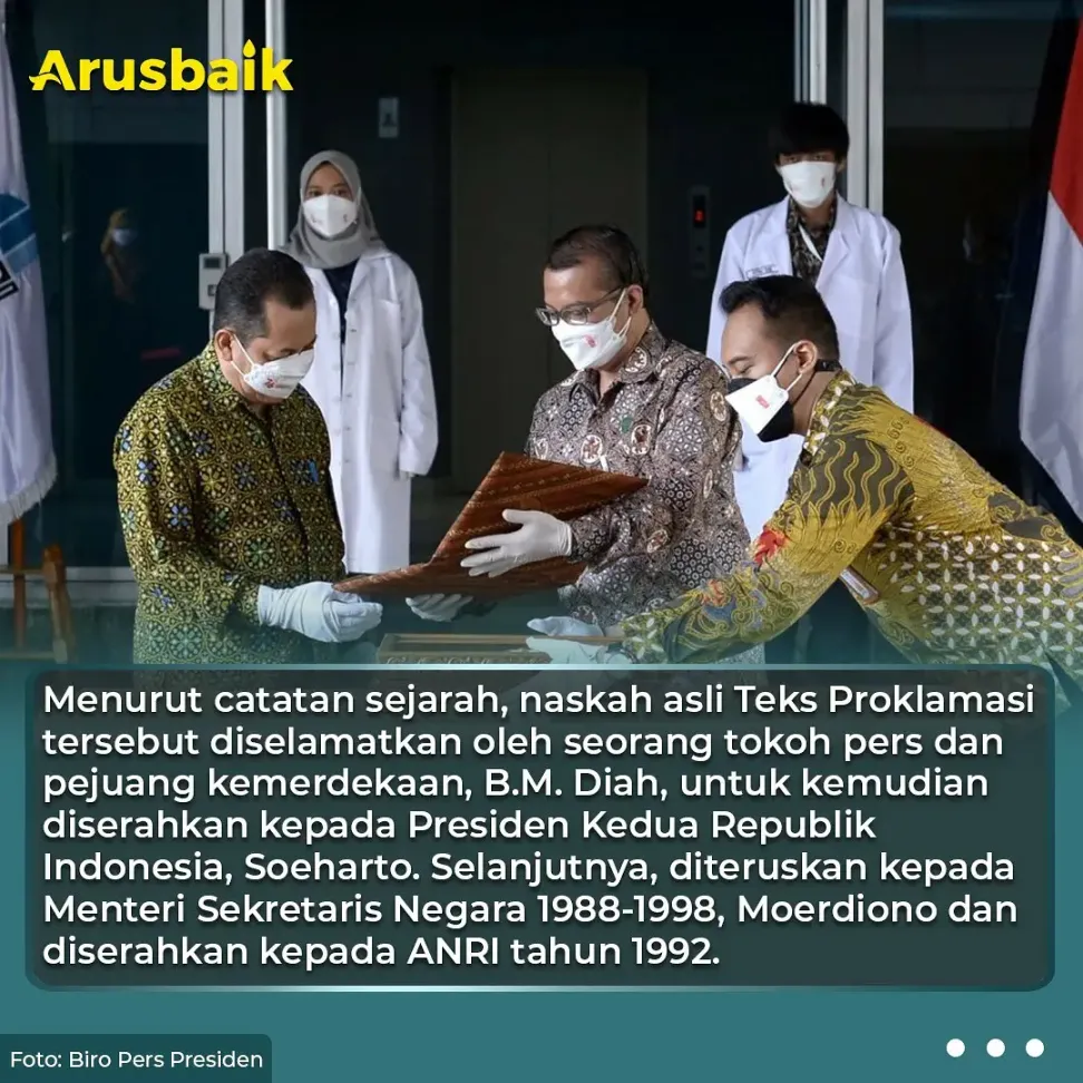 Aman, Teks Asli Proklamasi Disimpan Kembali di ANRI