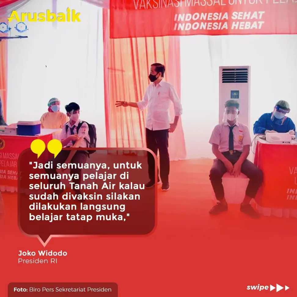 Jika Seluruh Pelajar Telah Divaksin, Presiden Persilahkan PTM