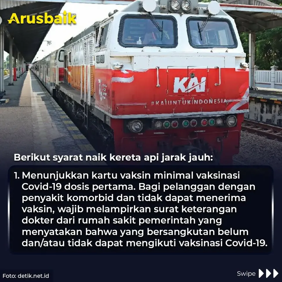 Ini Syarat Naik Kereta Api Jauh & Dekat, Pada PPKM Level 3