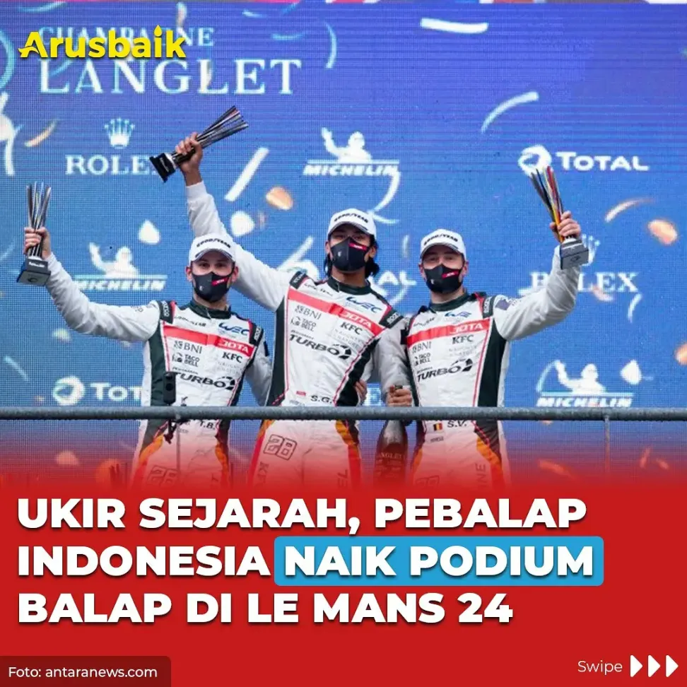 Ukir Sejarah, Pebalap Indonesia Naik Podium Balap di Le Mans 24
