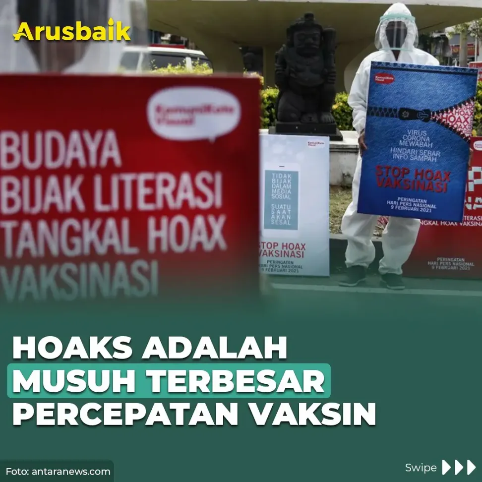 Hoaks Adalah Musuh Terbesar Percepatan Vaksin