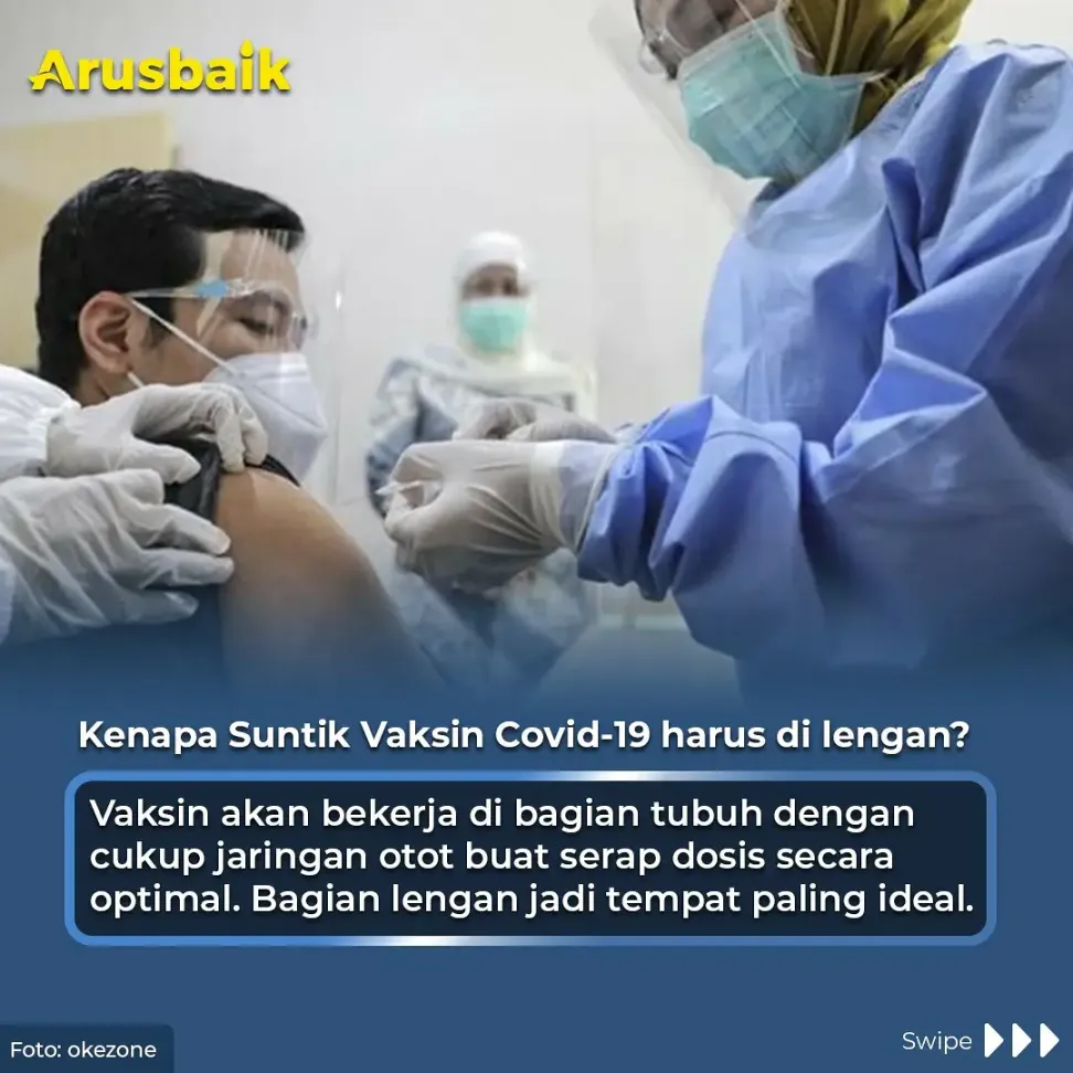 Kenapa Suntik Vaksin Musti di Lengan? Ini Penjelasannya