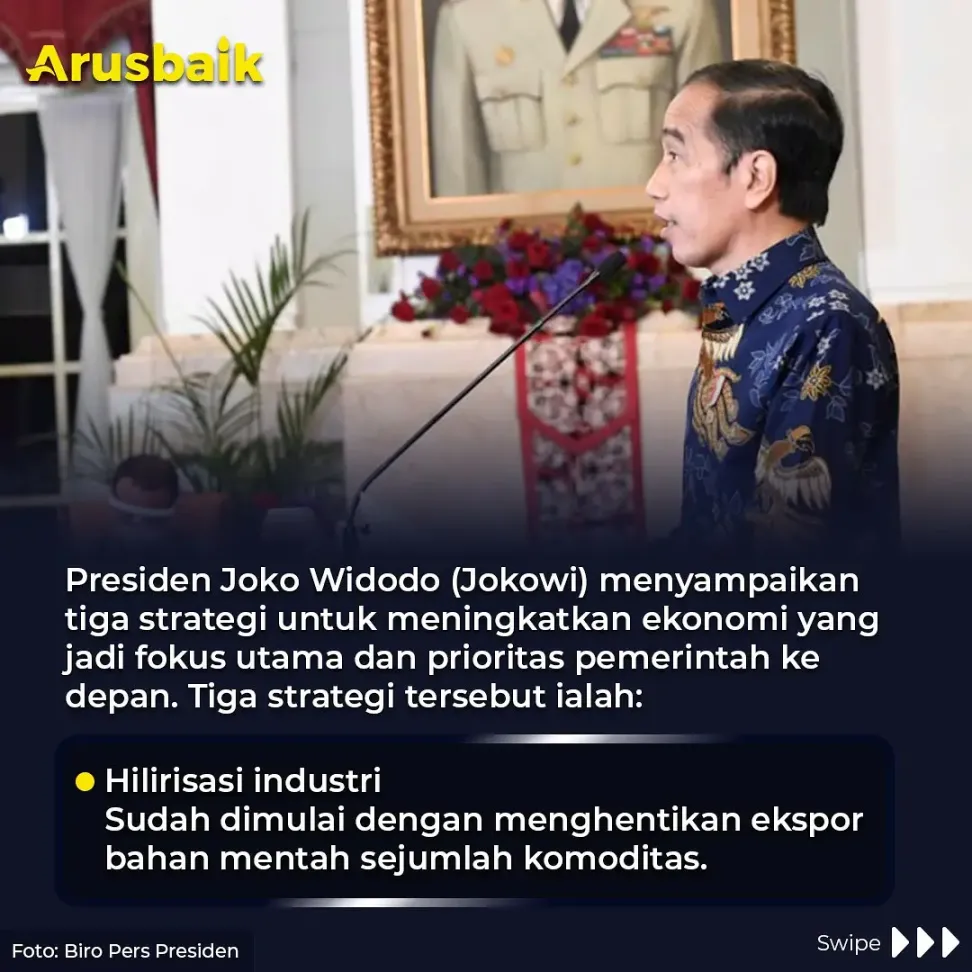 Presiden Jokowi Ungkap Tiga Strategi Besar Ekonomi
