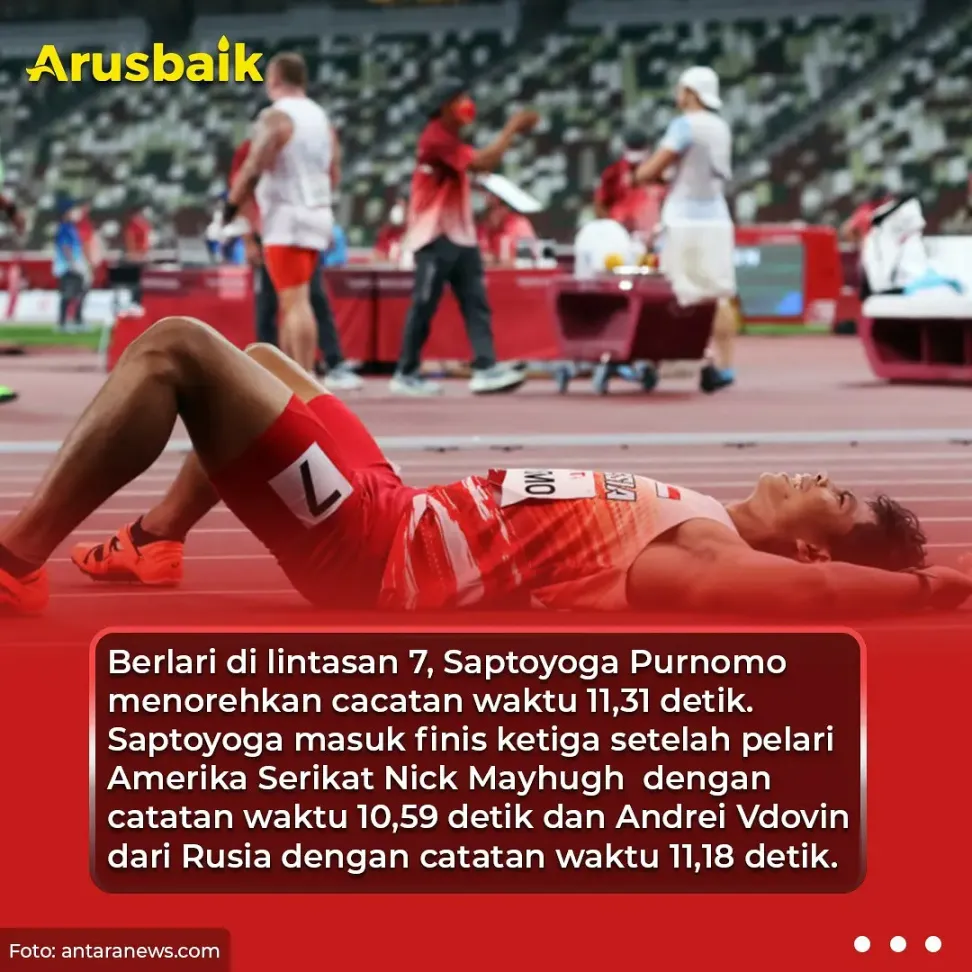 Saptoyoga Raih Perunggu Untuk Indonesia Dari Lari 100 Meter