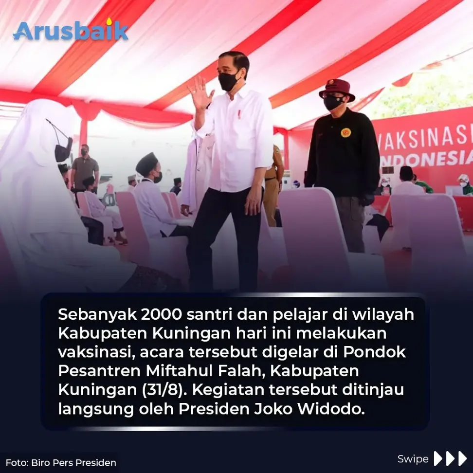 Mantap! Ribuan Santri & Pelajar Kab. Kuningan Telah Divaksin