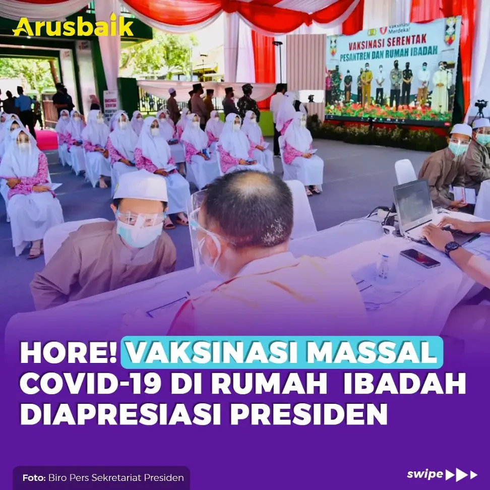 Hore! Vaksinasi Massal Covid di Rumah Ibadah Diapresiasi Presiden
