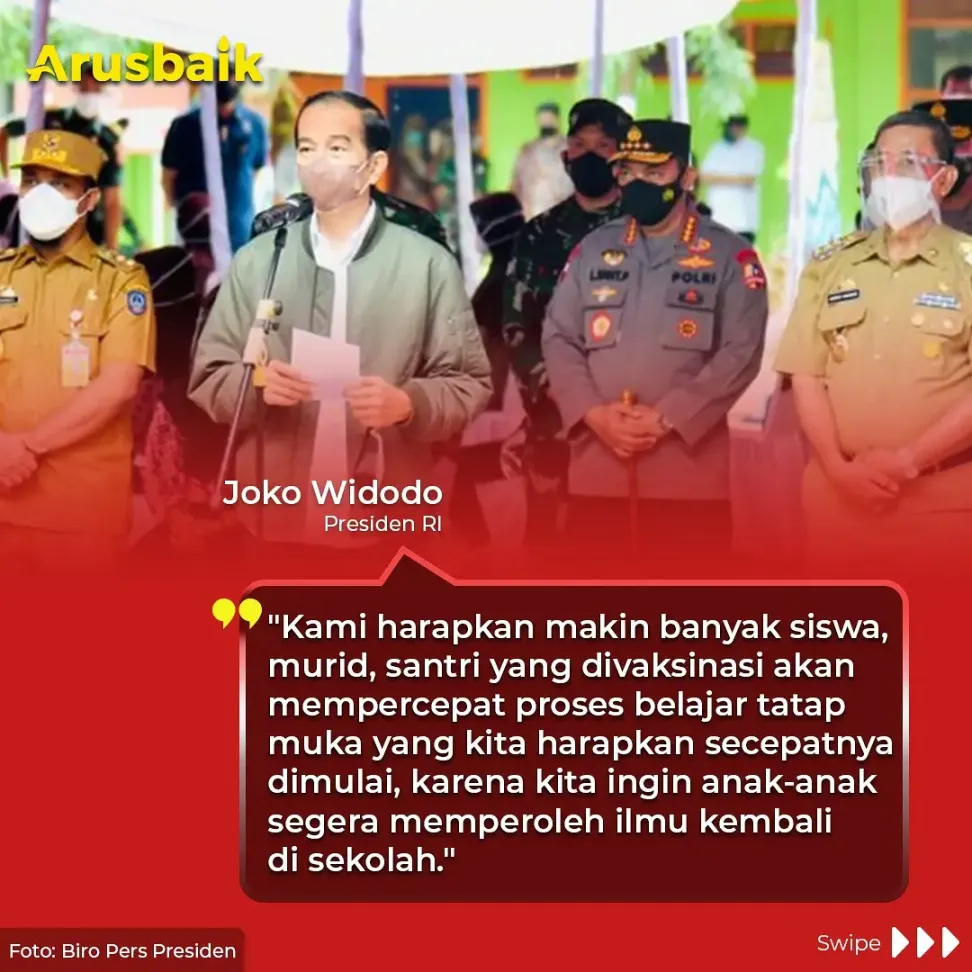 Presiden: Percepatan Vaksinasi Tumpuan Utama Gelar PTM
