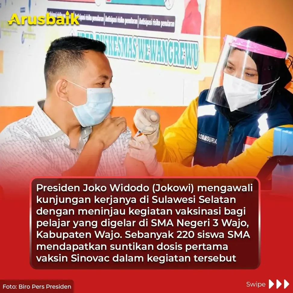 Presiden: Percepatan Vaksinasi Tumpuan Utama Gelar PTM