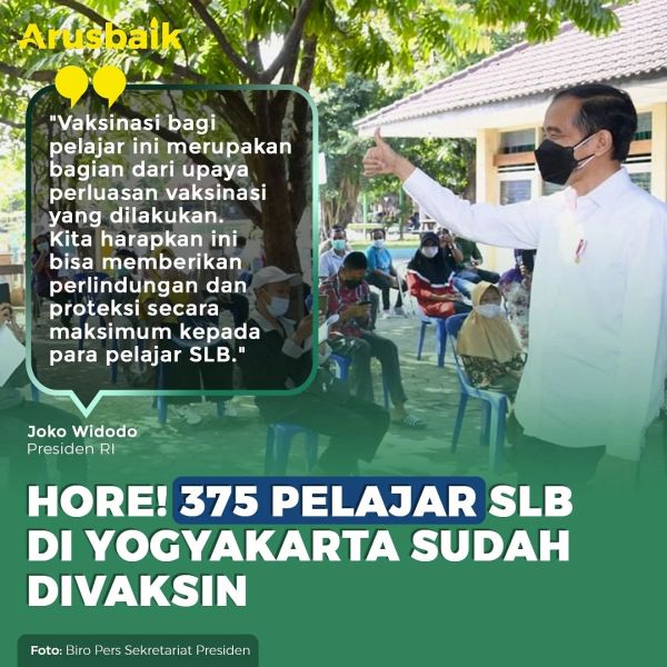 Hore! 375 pelajar SLB di Yogyakarta Sudah Divaksin