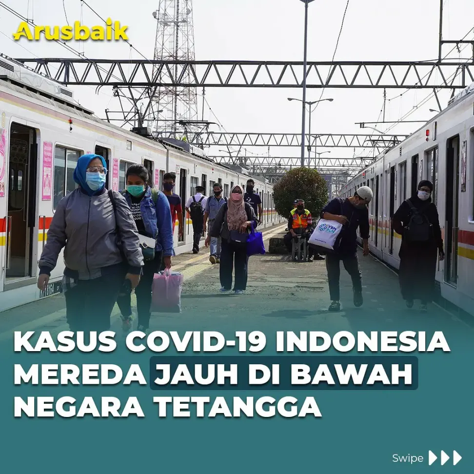 Kasus Covid-19 Indonesia Mereda Jauh di Bawah Negara Tetangga