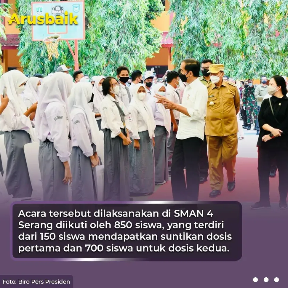 Presiden: Vaksinasi di Provinsi Banten Sudah Sangat Gencar