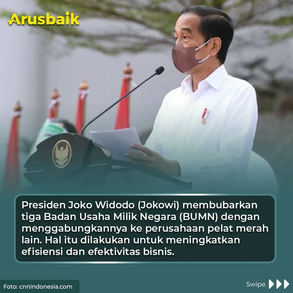 Presiden Gabungkan 3 BUMN, Untuk Tingkatkan Efisiensi