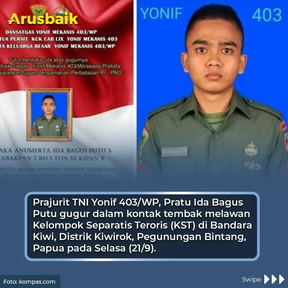 Kontak Tembak Terjadi Lagi, Prajurit Gugur Amankan Heli