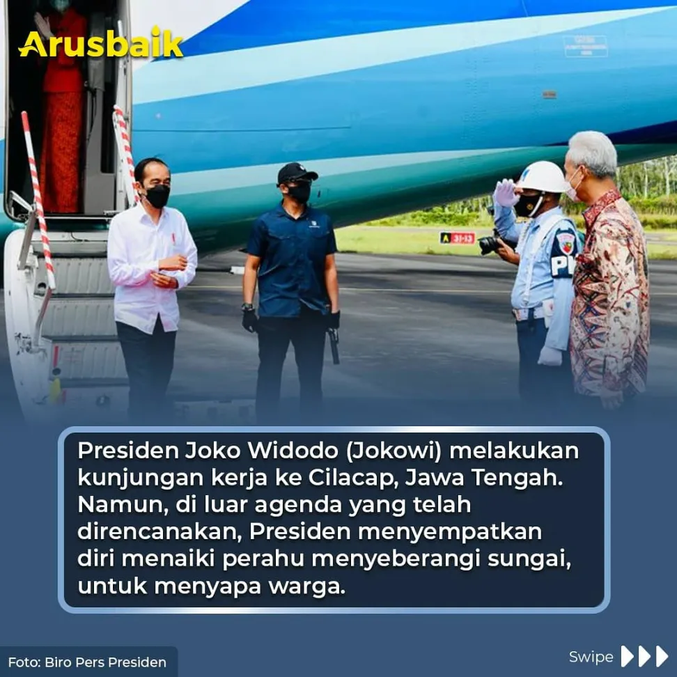 Wow, Di Luar Agenda Presiden Naik Perahu Sapa Warga