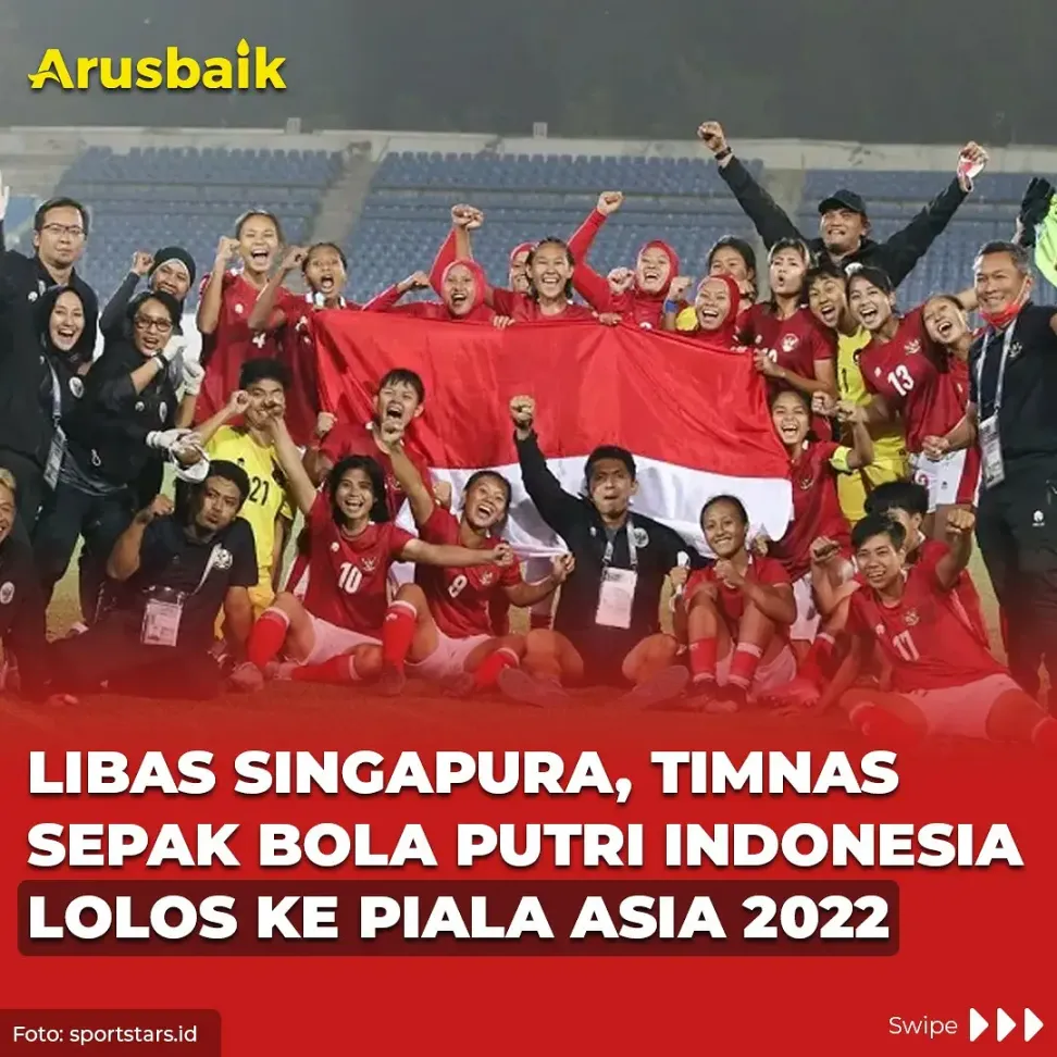 Libas Singapura Timnas Sepak bola Putri Indonesia Lolos ke Piala Asia 2022