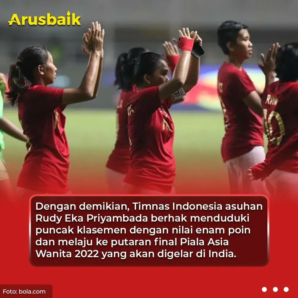 Libas Singapura Timnas Sepak bola Putri Indonesia Lolos ke Piala Asia 2022