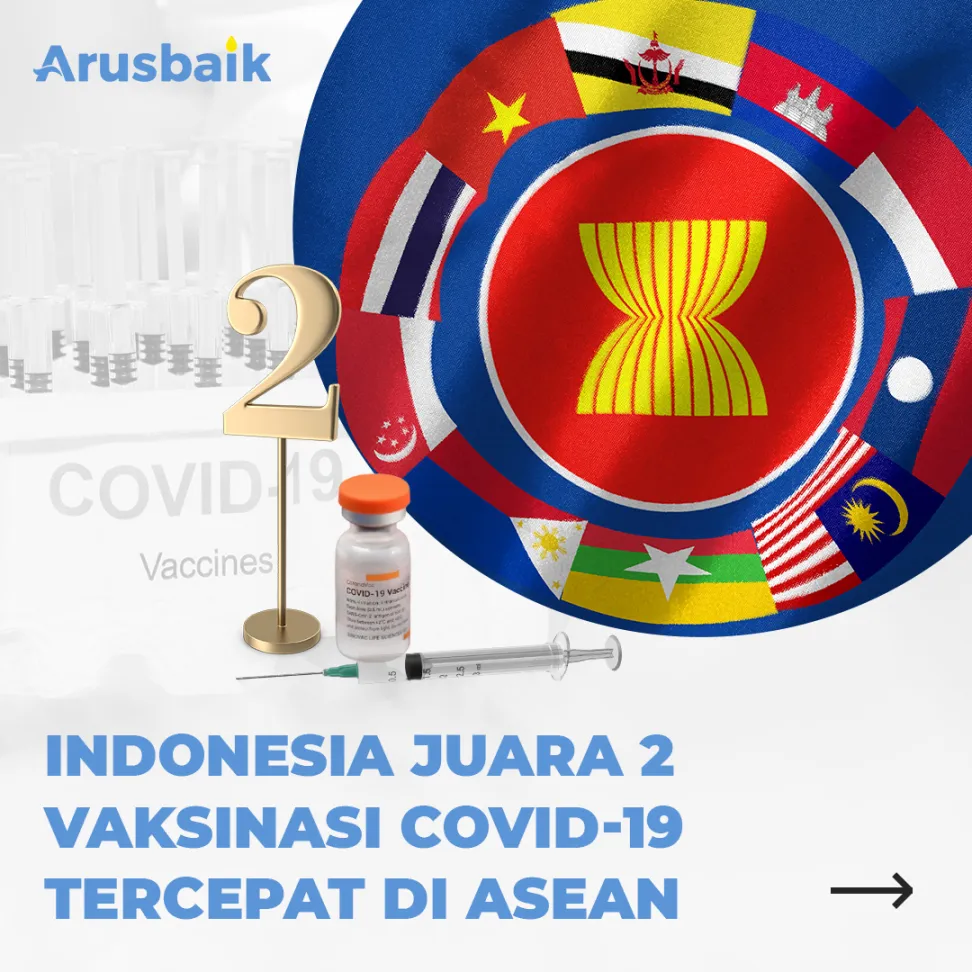 Indonesia Juara 2 Vaksinasi Covid-19 Tercepat di ASEAN
