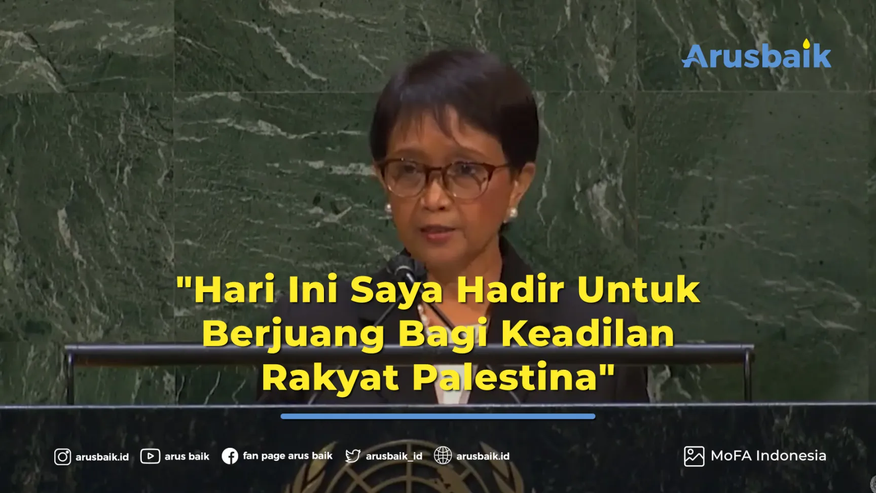 Pidato Menlu Retno Marsudi di PBB