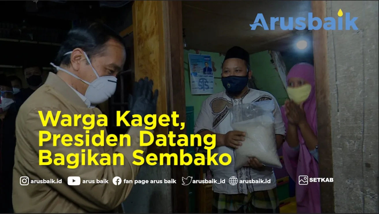 Warga Kaget, Presiden Datang Bagikan Sembako