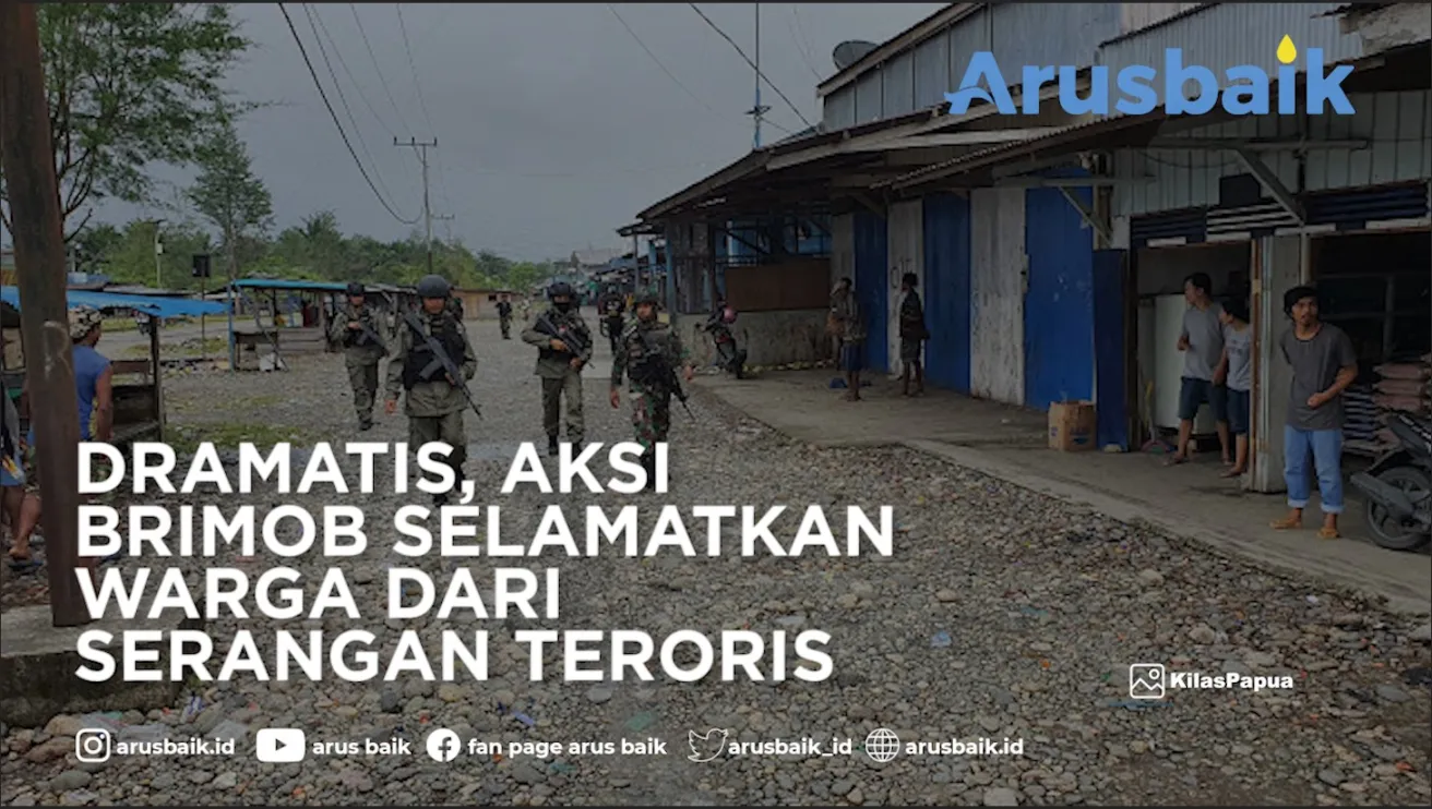 Dramatis, Aksi Brimob Selamatkan Warga Dari Serangan Teroris