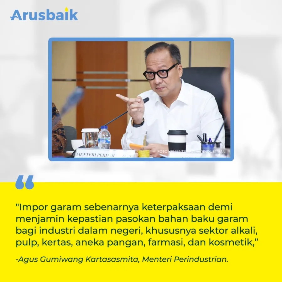 Impor Garam, Untuk Menjamin Pasokan Industri Dalam Negeri