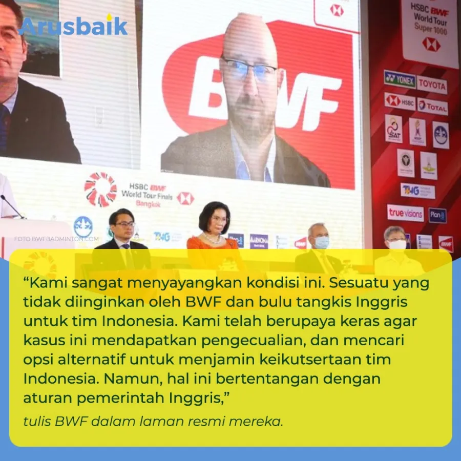 BWF Minta Maaf Ke Tim Bulu Tangkis Indonesia