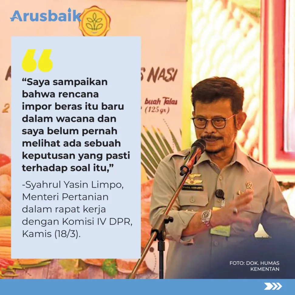 Soal Impor Beras Baru Wacana
