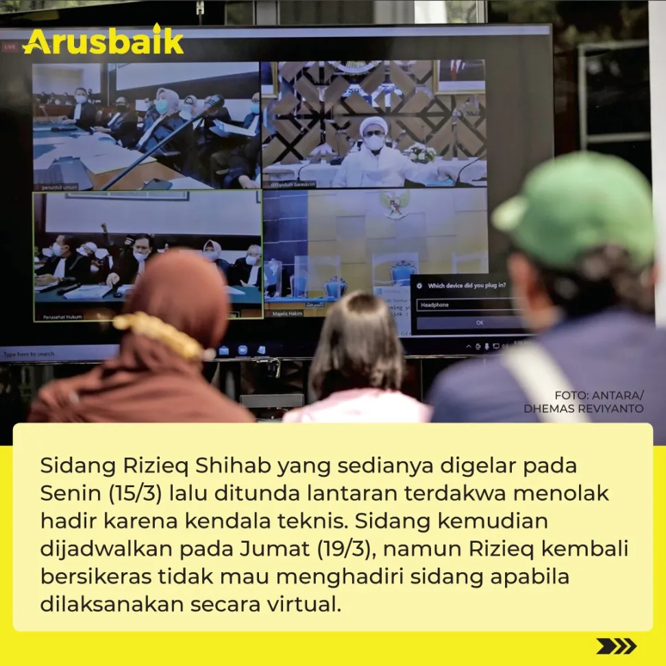 Komisi Yudisial Kaji Unsur Sikap Merendahkan Hakim di Sidang Rizieq Shihab