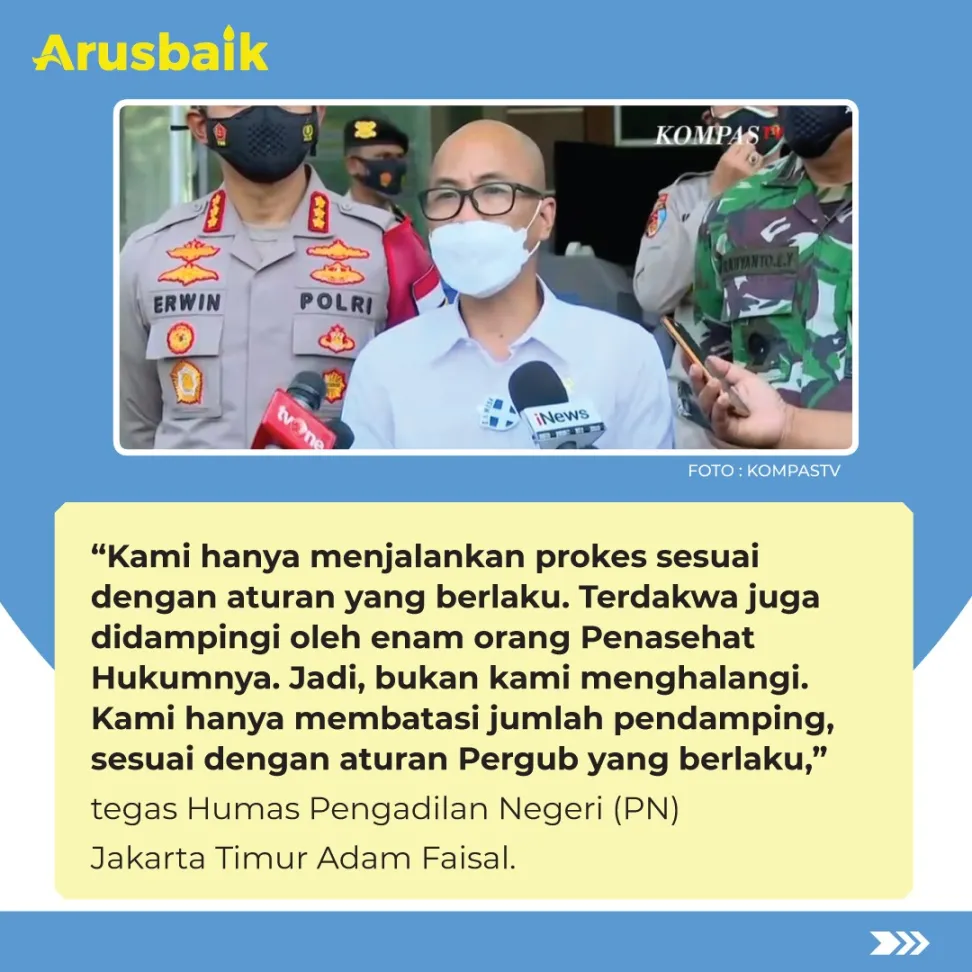 Prokes di Ruang Sidang Enggak Boleh Diskriminatif