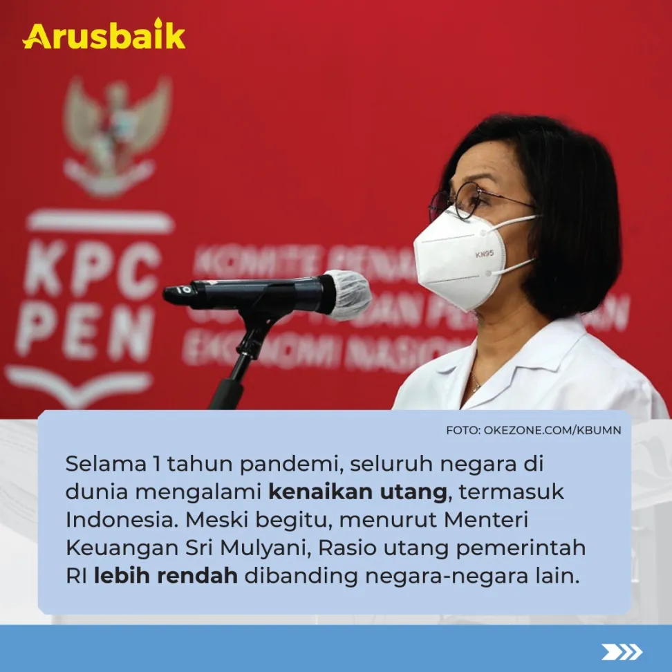 Selama Pandemi, Rasio Utang RI Termasuk Rendah Lho