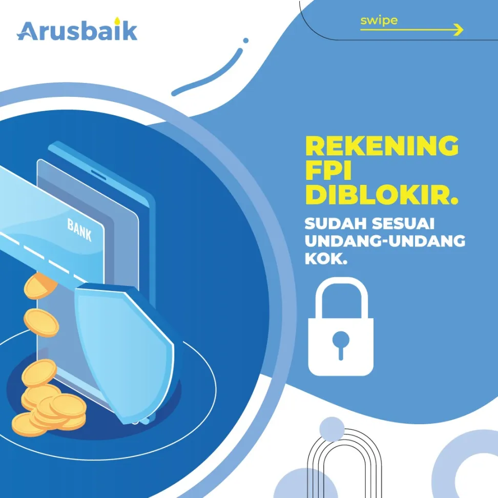 Rekening FPI Diblokir. Sudah Sesuai Undang-Undang Kok.