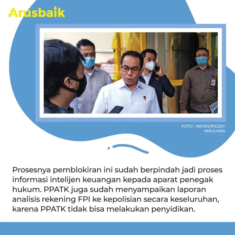Rekening FPI Diblokir. Sudah Sesuai Undang-Undang Kok.