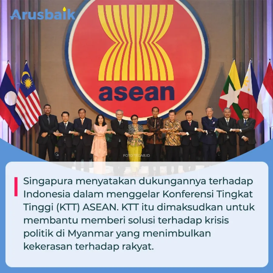 Singapura Dukung Indonesia Bantu Myanmar